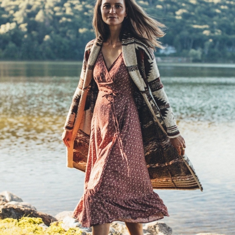 Faherty Rosabel Floral Wrap Dress